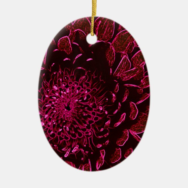 Chrysanthemum Ceramic Ornament (Front)