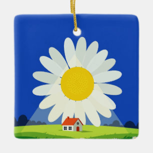 Chrysanthemum Ceramic Ornament