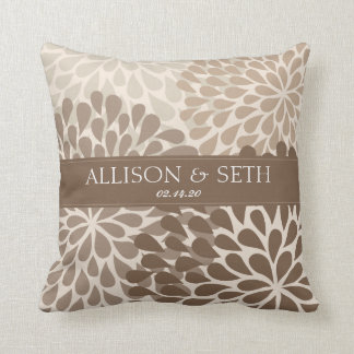 Chrysanthemum (Dachshund Brow) Wedding Shower Gift Cushion