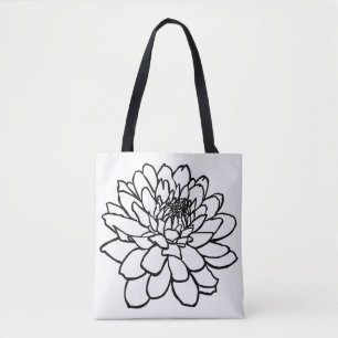 Chrysanthemum Drawing Tote Bag