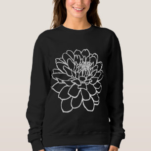 Chrysanthemum Drawing - White Sweatshirt