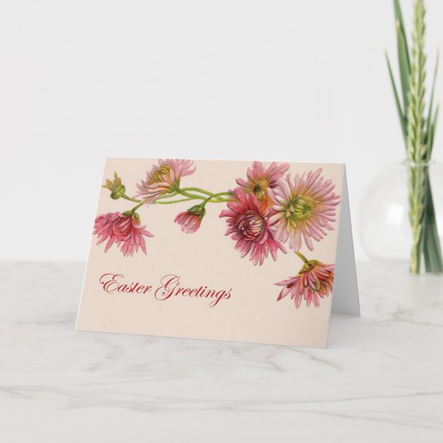 Chrysanthemum Easter Greetings - Card (Front)
