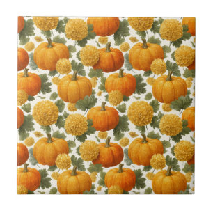 Chrysanthemum Fall Design Ceramic Tile