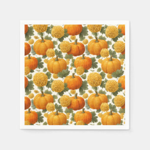 Chrysanthemum Fall Design Napkin