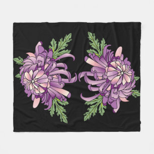 Chrysanthemum Fleece Blanket