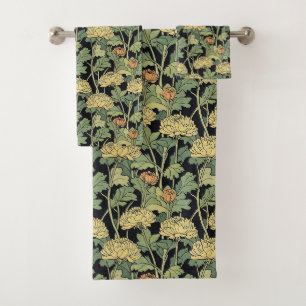 Chrysanthemum Floral  Bath Towel Set