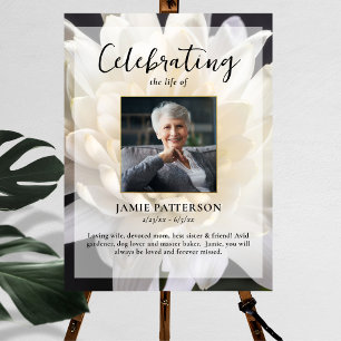 Chrysanthemum Floral Celebration of Life Photo Poster