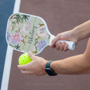 Chrysanthemum Flower Garden Botanical Pickleball Paddle