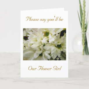 Chrysanthemum Flower Girl Request Card