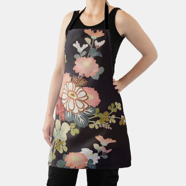 Chrysanthemum Flower, Japanese Design Apron (Insitu)