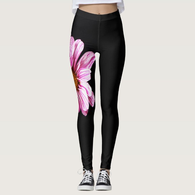 Chrysanthemum Flower lecnm Leggings (Front)