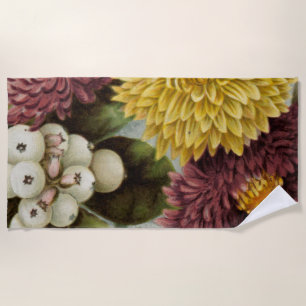 Chrysanthemum Flower Mum Floral Beach Towel