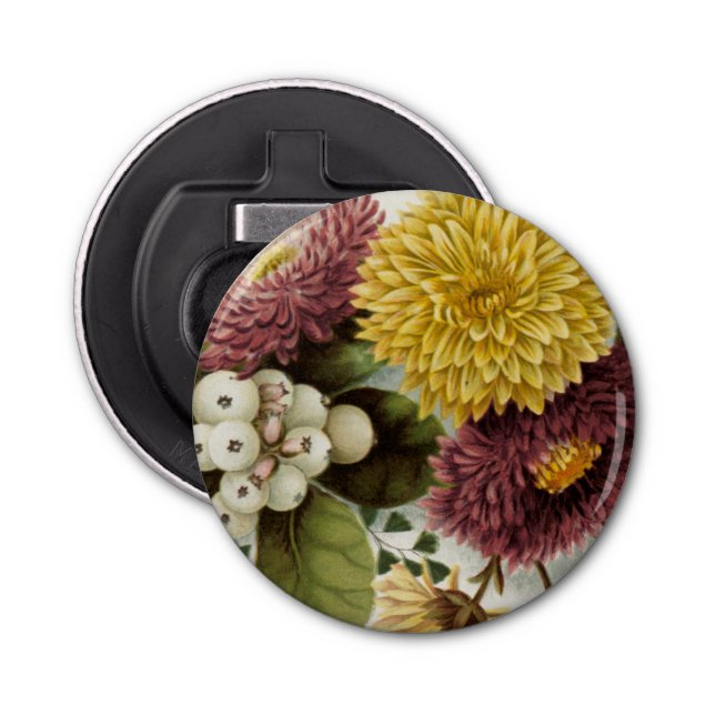 Chrysanthemum Flower Mum Floral Bottle Opener (Front)