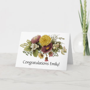 Chrysanthemum Flower Mum Floral Card