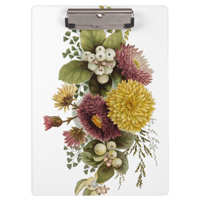 Chrysanthemum Flower Mum Floral Clipboard (Front)