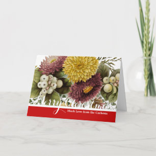 Chrysanthemum Flower Mum Floral Holiday Card