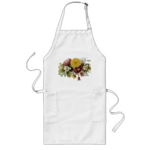 Chrysanthemum Flower Mum Floral Long Apron