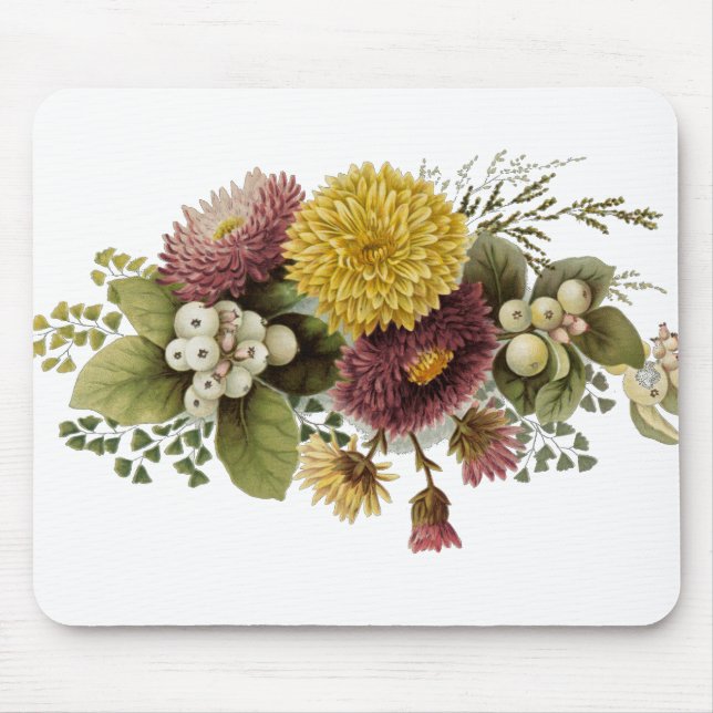 Chrysanthemum Flower Mum Floral Mouse Pad (Front)