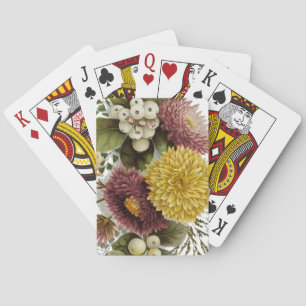 Chrysanthemum Flower Mum Floral Playing Cards