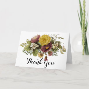 Chrysanthemum Flower Mum Floral Thank You Card