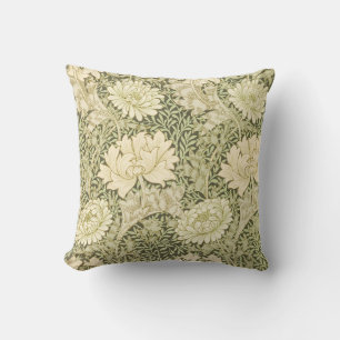 Chrysanthemum Flower Pattern (by William Morris) Cushion