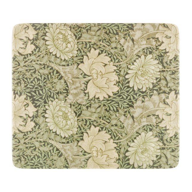 Chrysanthemum Flower Pattern (by William Morris) Cutting Board (Front)