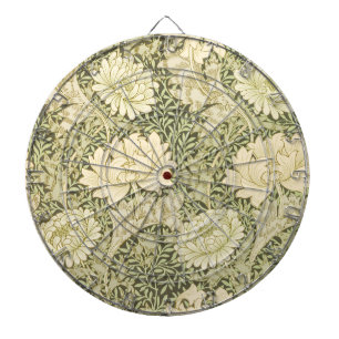 Chrysanthemum Flower Pattern (by William Morris) Dartboard
