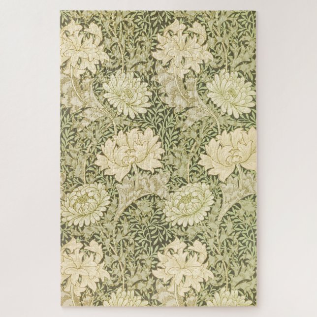Chrysanthemum Flower Pattern (by William Morris) Jigsaw Puzzle (Vertical)