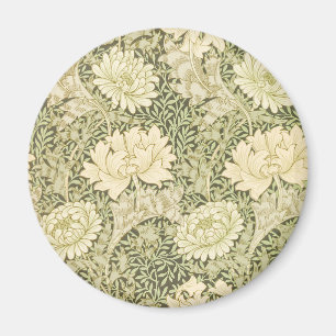Chrysanthemum Flower Pattern (by William Morris) Magnet