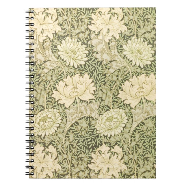Chrysanthemum Flower Pattern (by William Morris) Notebook (Front)