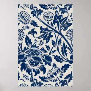 Chrysanthemum flower pattern William Morris Poster