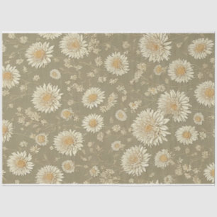 Chrysanthemum flower vintage ephemera pattern tissue paper