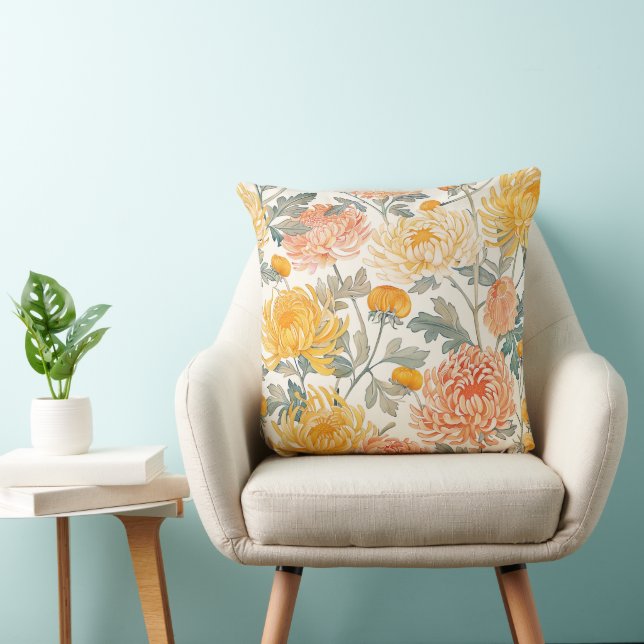 Chrysanthemum Garden Delight Cushion (Chair)