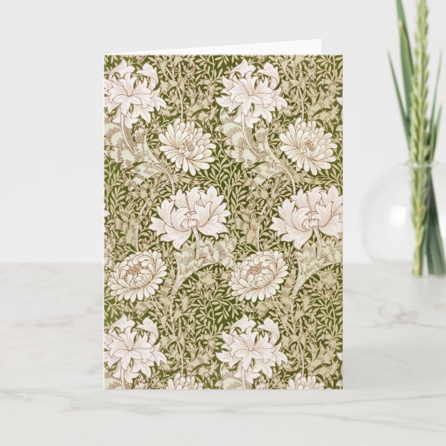 Chrysanthemum Gold, William Morris Card (Front)