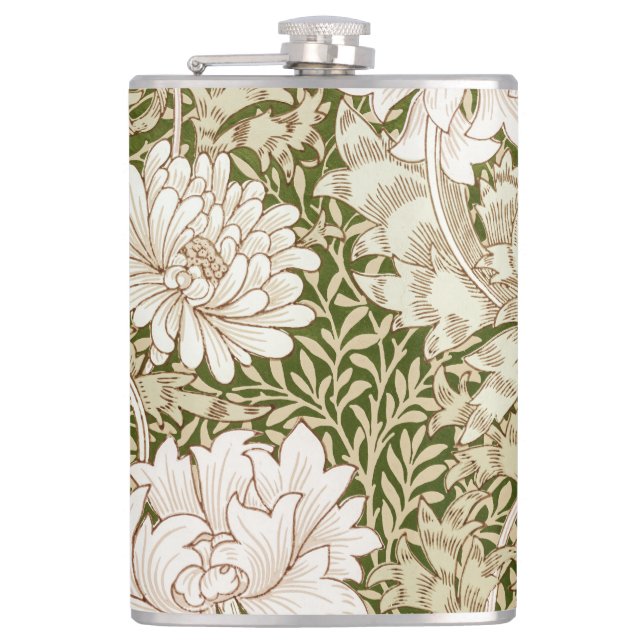 Chrysanthemum Gold, William Morris Hip Flask (Front)