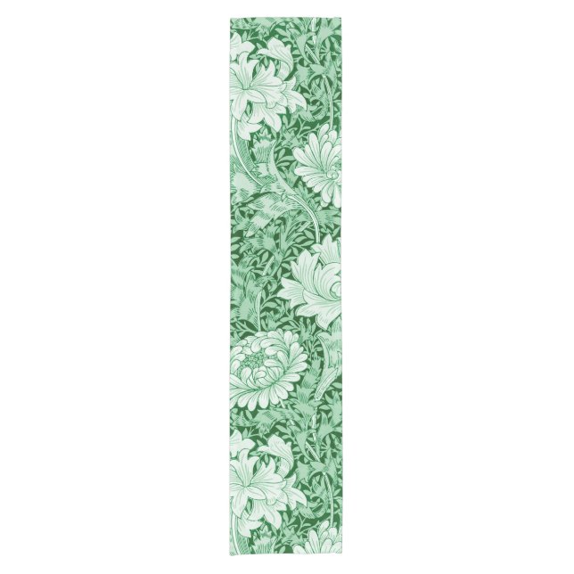 Chrysanthemum Green, William Morris Short Table Runner (Front)