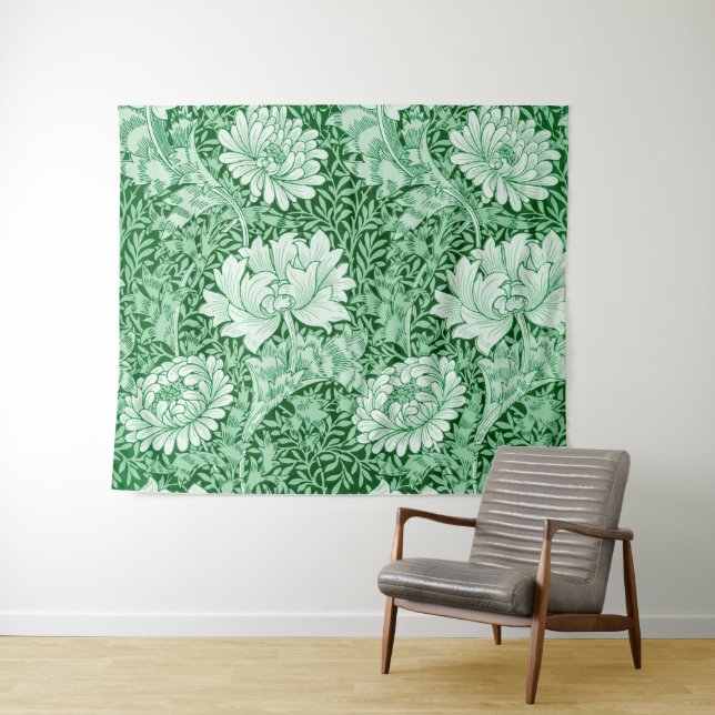 Chrysanthemum Green, William Morris Tapestry (In Situ (Horizontal))