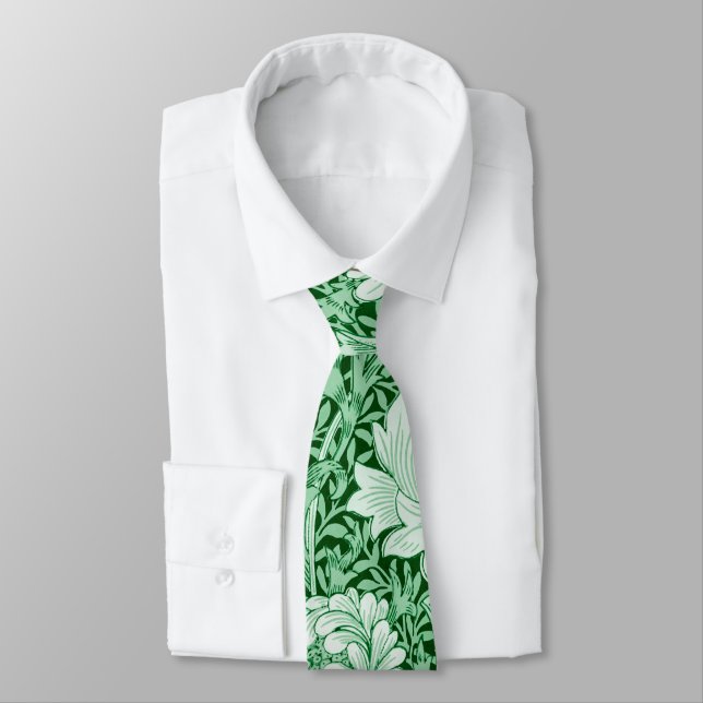 Chrysanthemum Green, William Morris Tie (Tied)