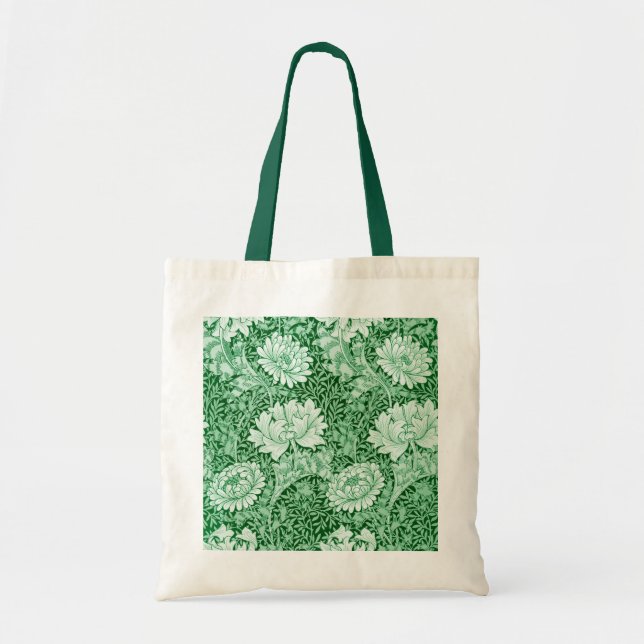 Chrysanthemum Green, William Morris Tote Bag (Front)