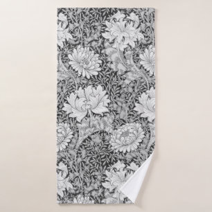 Chrysanthemum Grey, William Morris Bath Towel