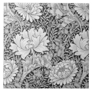 Chrysanthemum Grey, William Morris Ceramic Tile