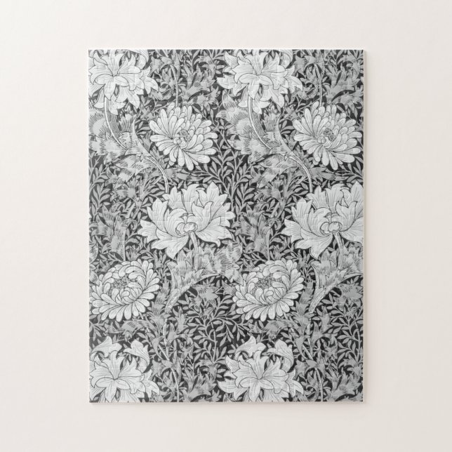 Chrysanthemum Grey, William Morris Jigsaw Puzzle (Vertical)