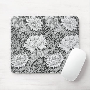 Chrysanthemum Grey, William Morris Mouse Pad