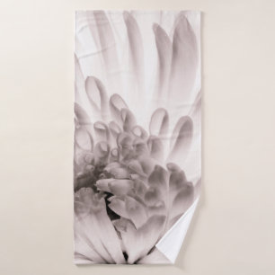 Chrysanthemum in full bloom. Close up macro of flo Bath Towel