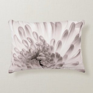 Chrysanthemum in full bloom. Close up macro of flo Decorative Cushion