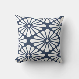 Chrysanthemum [indigo] - Japanese Pattern Cushion