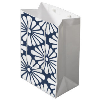 Chrysanthemum [indigo] - Japanese Pattern Medium Gift Bag