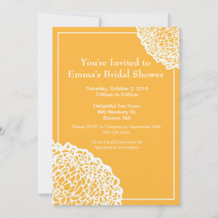 Chrysanthemum Invitation - Gold