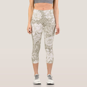 Chrysanthemum Ivory, William Morris Capri Leggings