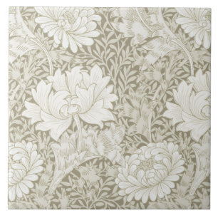 Chrysanthemum Ivory, William Morris Ceramic Tile